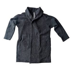 Lululemon Sincerely Sherpa wool-blend layer Wrap Heathered Black Jacket sz M